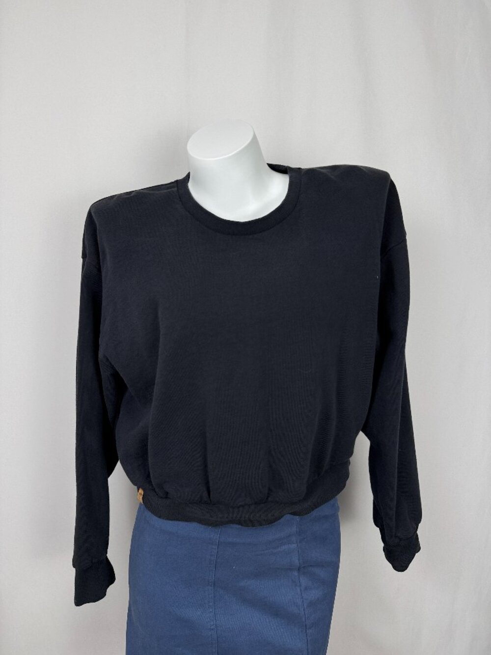 Tentree Sweatshirt Womens Medium Black Organic Cotton Crewneck Pullover Sweater
